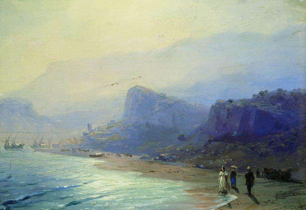 Pouchkine et Raevskaya à Gurzuf - Ivan Aïvazovski