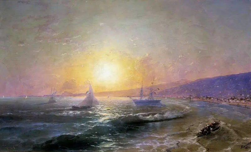 A baía ao amanhecer. - Ivan Aïvazovski