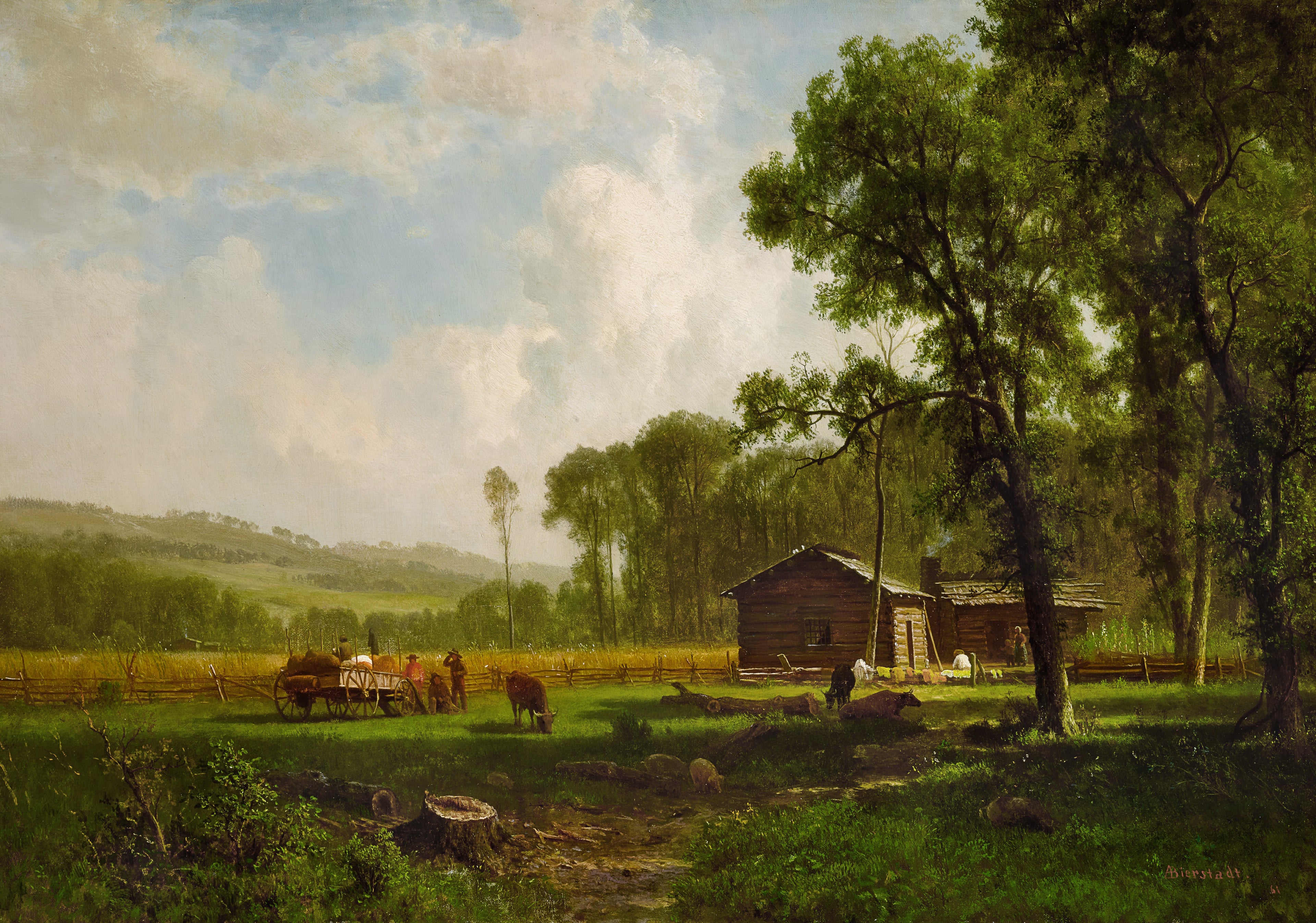 Les premiers colons - Albert Bierstadt
