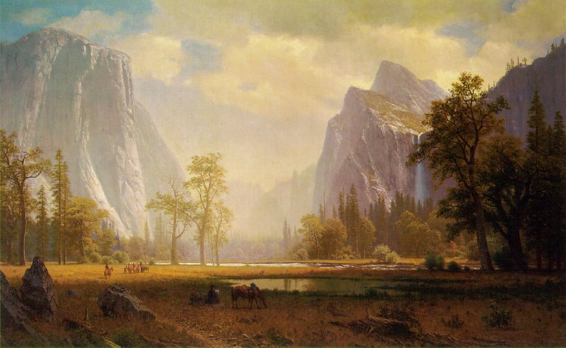 Vue sur la vallée de Yosemite - Albert Bierstadt