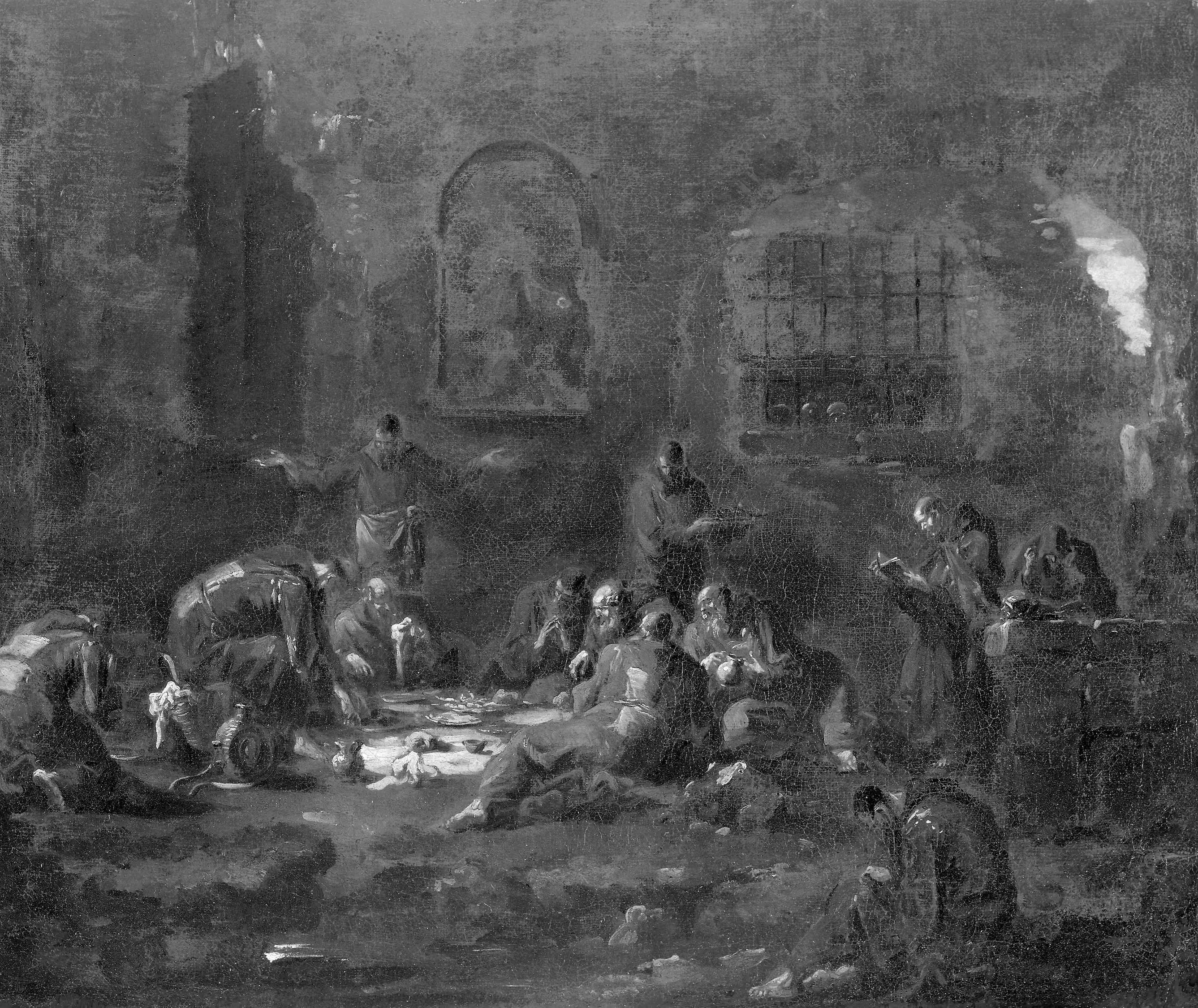 Moines au souper - Alessandro Magnasco