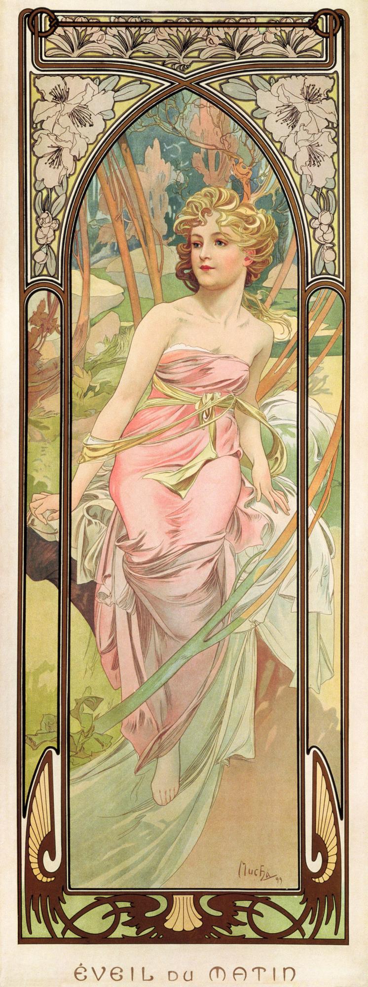 Les Heures du jour : l’Éveil du matin - Alphonse Mucha