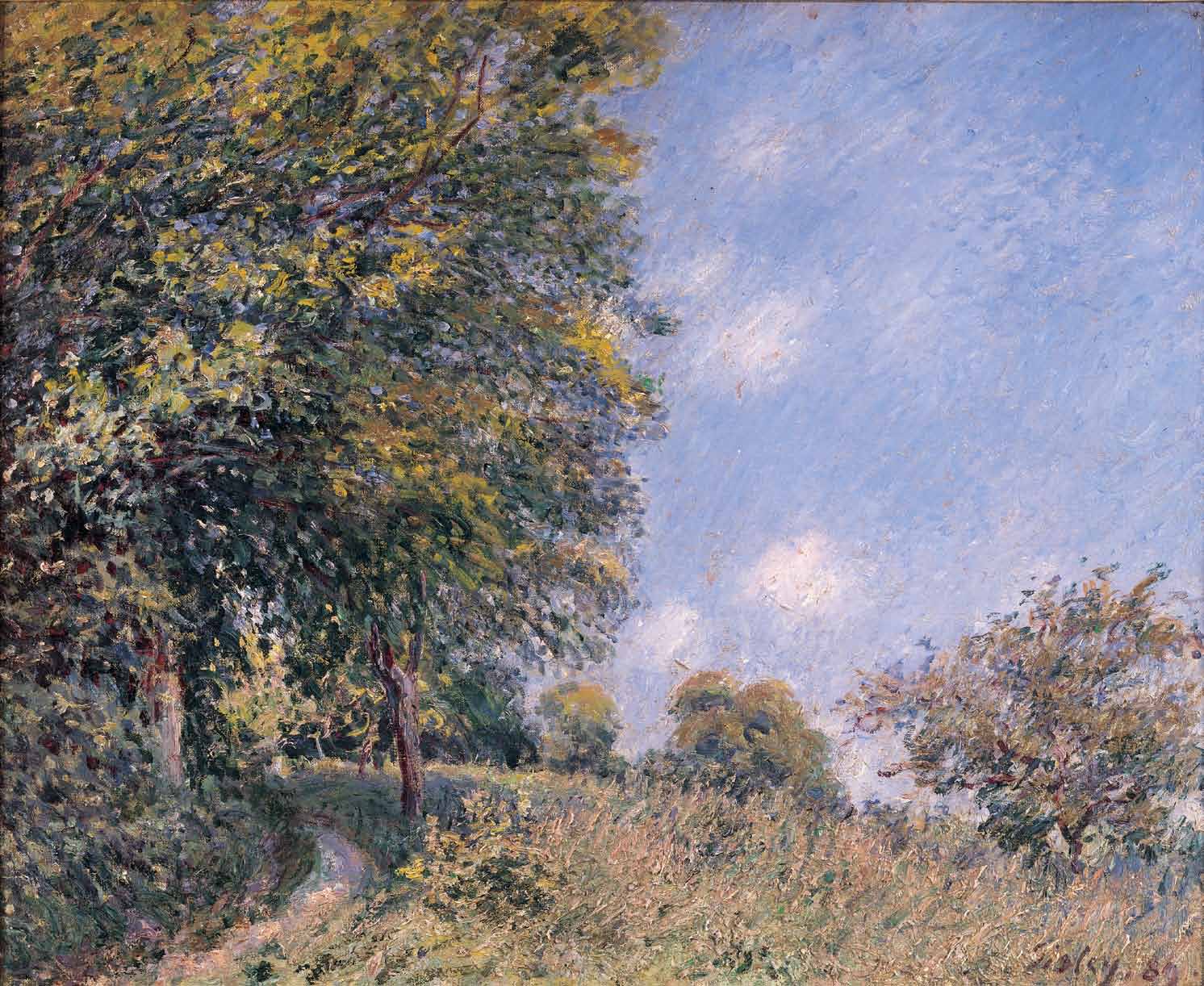 Reproduction du tableau « Autour de la forêt, matinée de juillet - Alfred Sisley » par Alpha Reproduction en peinture à l’huile