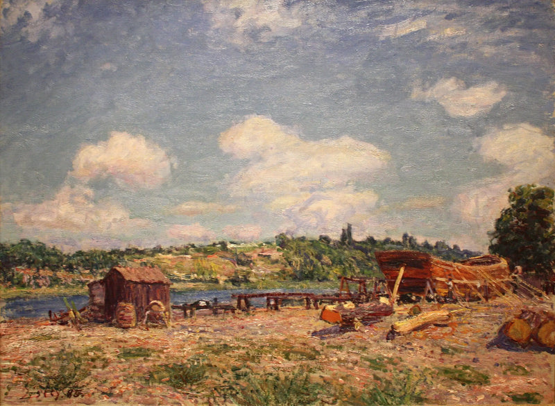 Estaleiro em Saint-Mammès - Alfred Sisley