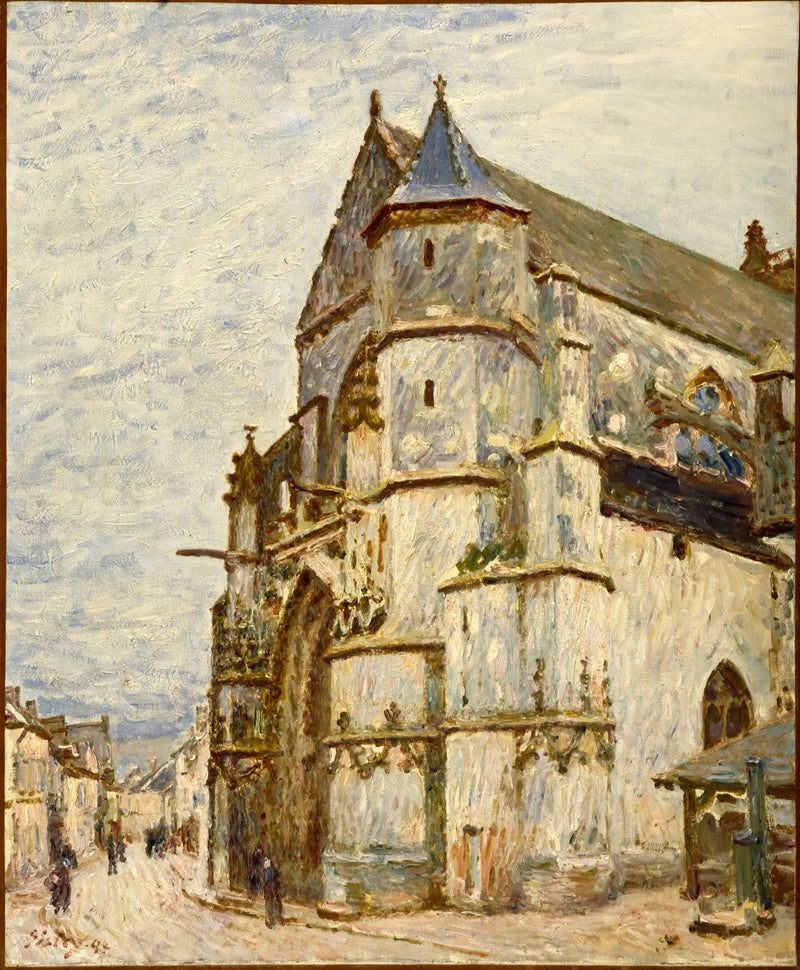 A Igreja de Moret após a chuva - Alfred Sisley