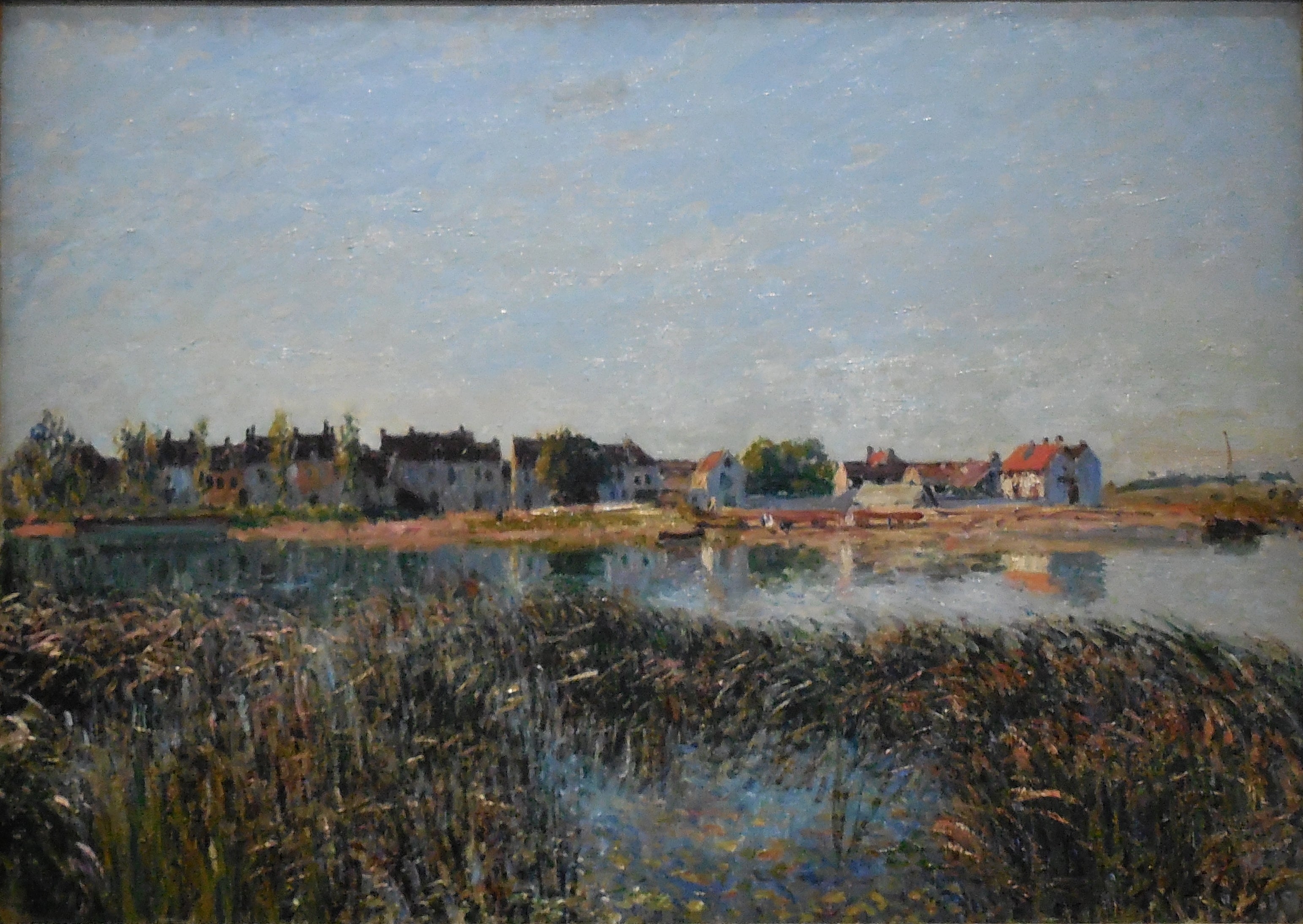 Reproduction du tableau « Vue de Saint-Mammès - Alfred Sisley » par Alpha Reproduction en peinture à l’huile