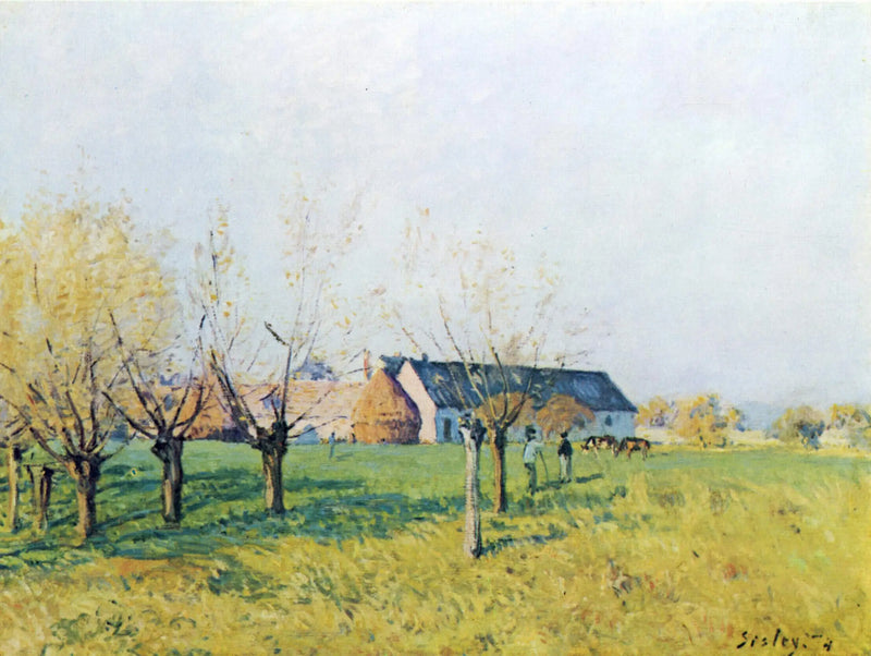 A Fazenda do Buraco do Inferno, manhã de outono - Alfred Sisley