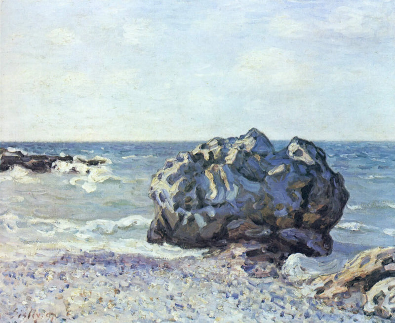 A Baía de Langland, Storr's Rock, Manhã - Alfred Sisley