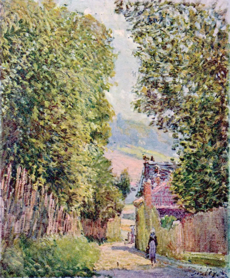 Uma rua em Louveciennes - Alfred Sisley
