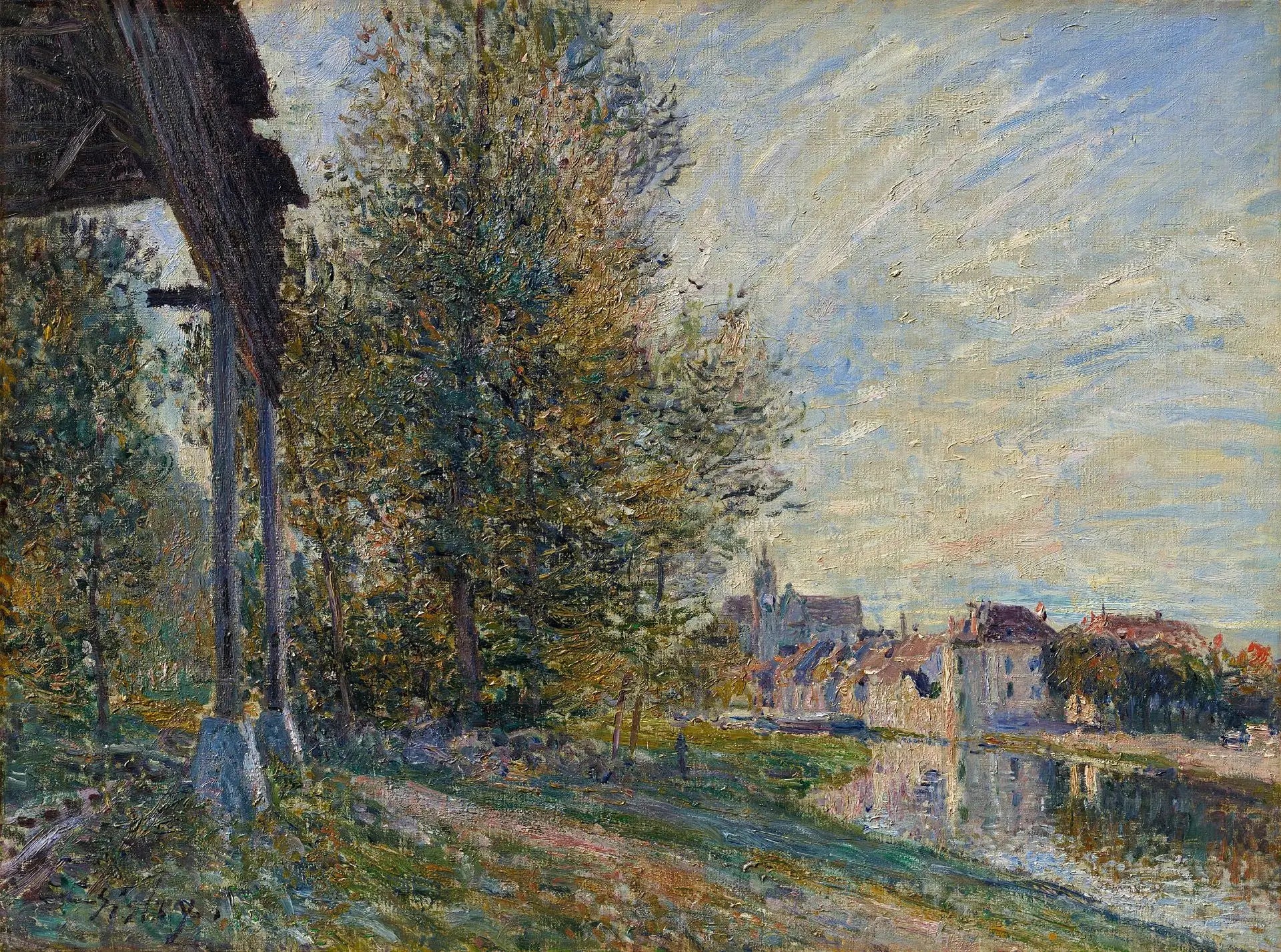 Reproduction du tableau « Près de Moret-sur-Loing - Alfred Sisley » par Alpha Reproduction en peinture à l’huile