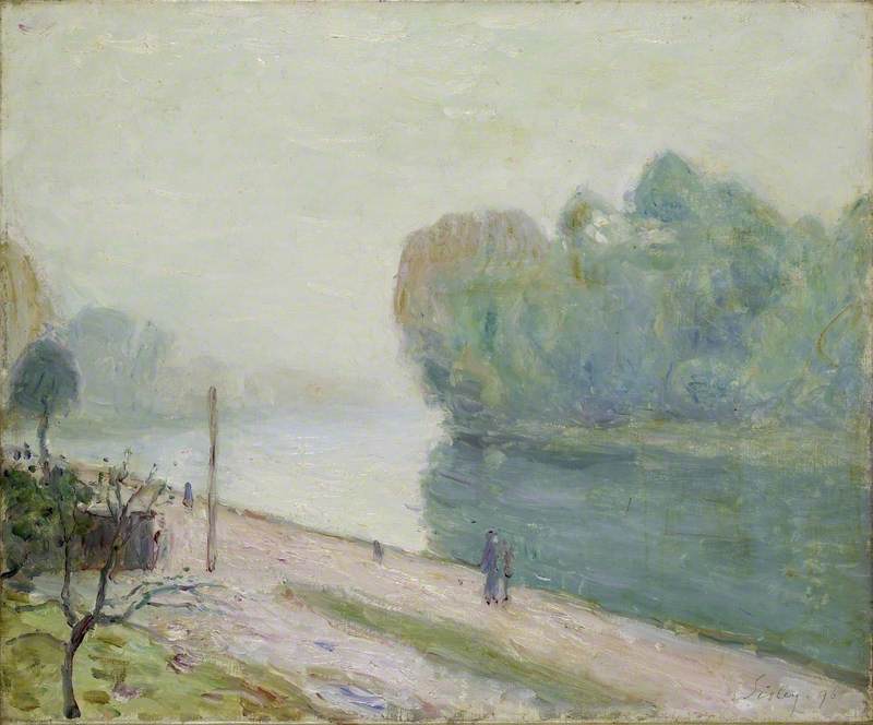 Reproduction du tableau « Un méandre de la rivière Loing - Alfred Sisley » par Alpha Reproduction en peinture à l’huile