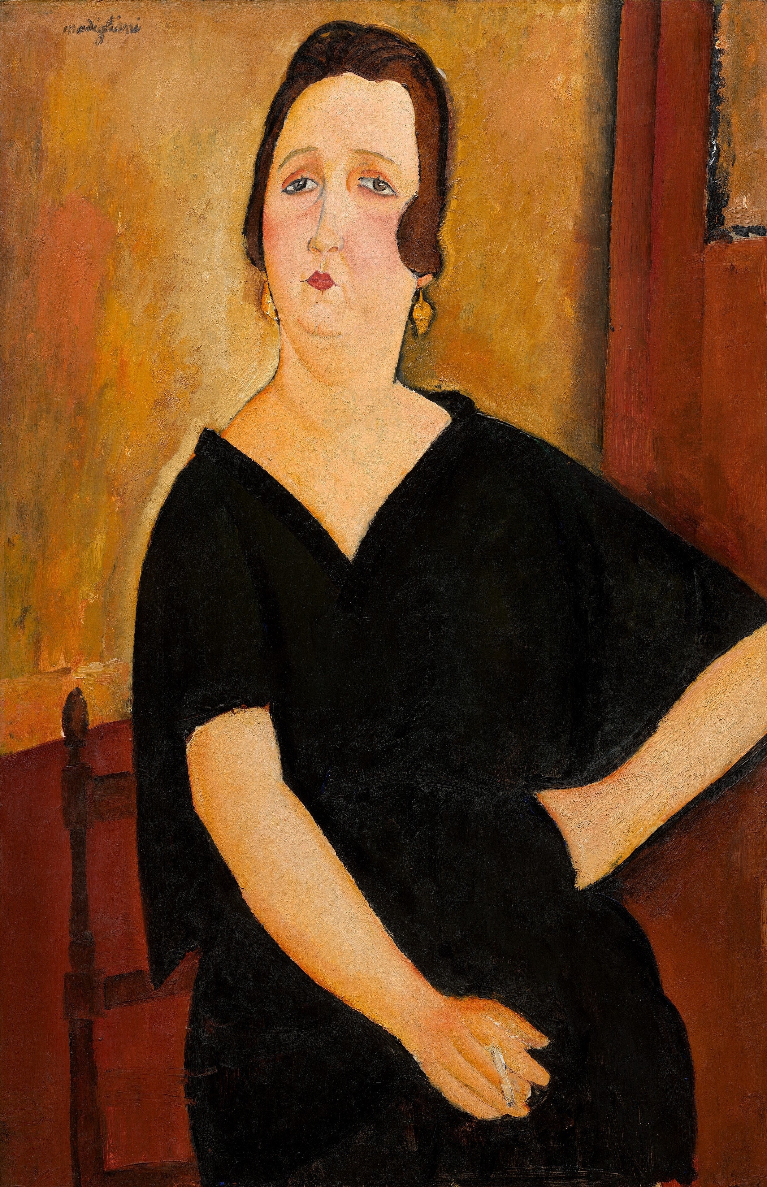 Reproduction du tableau « Madame Amédée (Femme à la cigarette) - Amedeo Modigliani » par Alpha Reproduction en peinture à l’huile