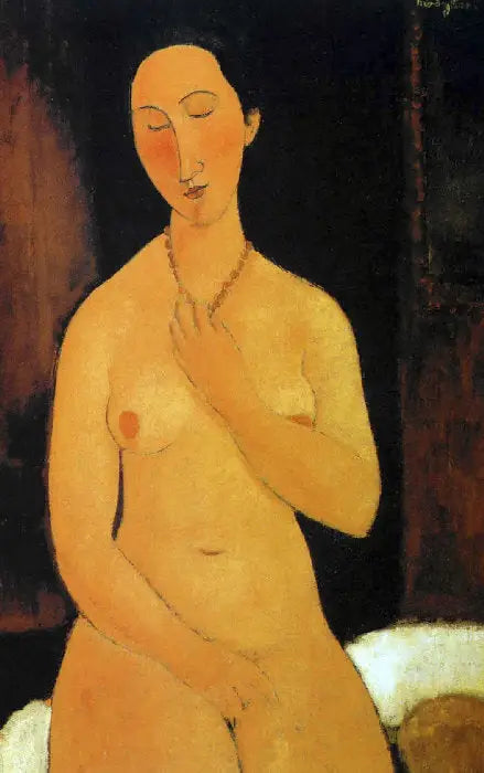 Nu sentado com colar - Amedeo Modigliani