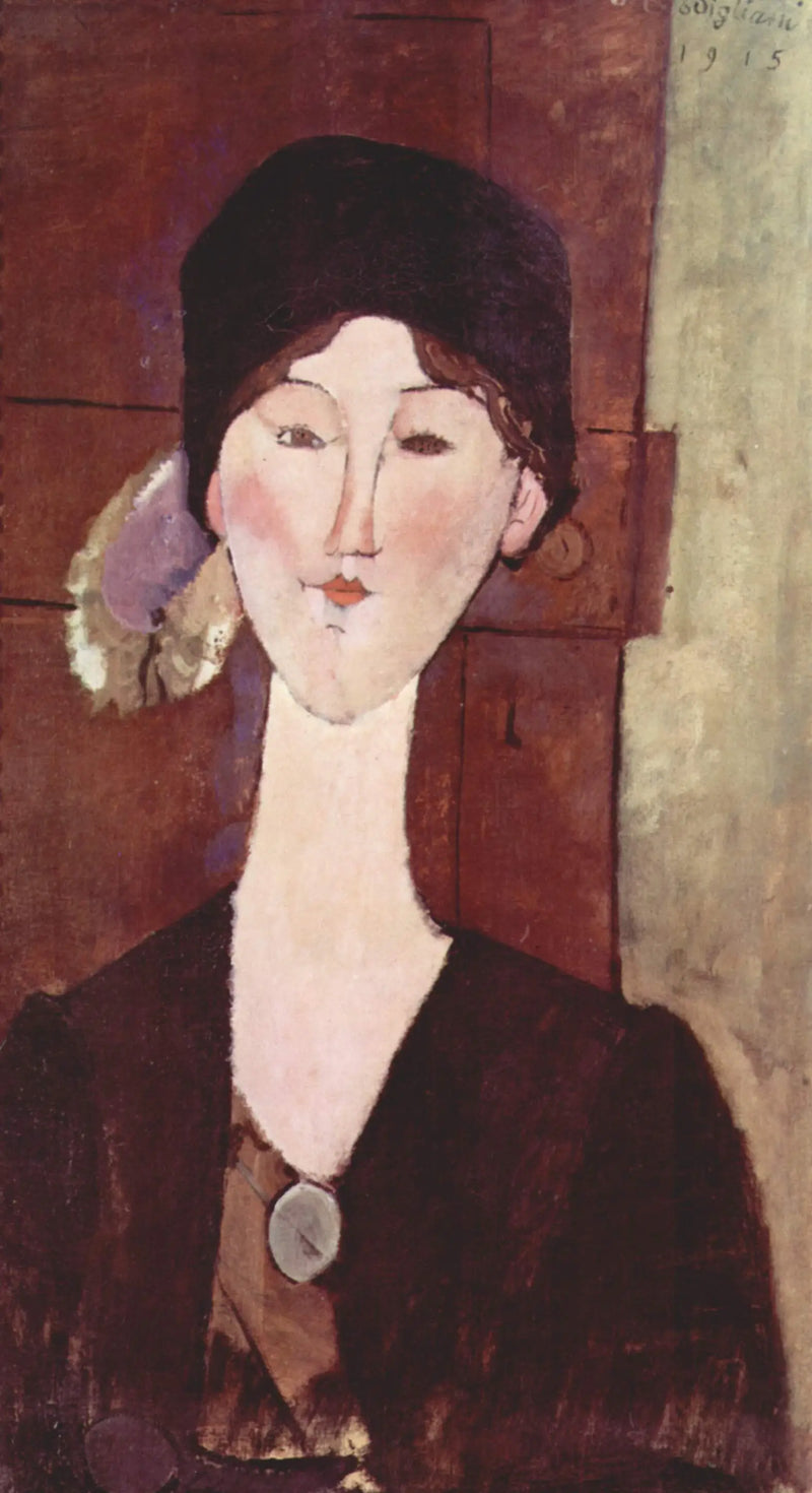 Beatrice Hastings diante de uma porta - Amedeo Modigliani