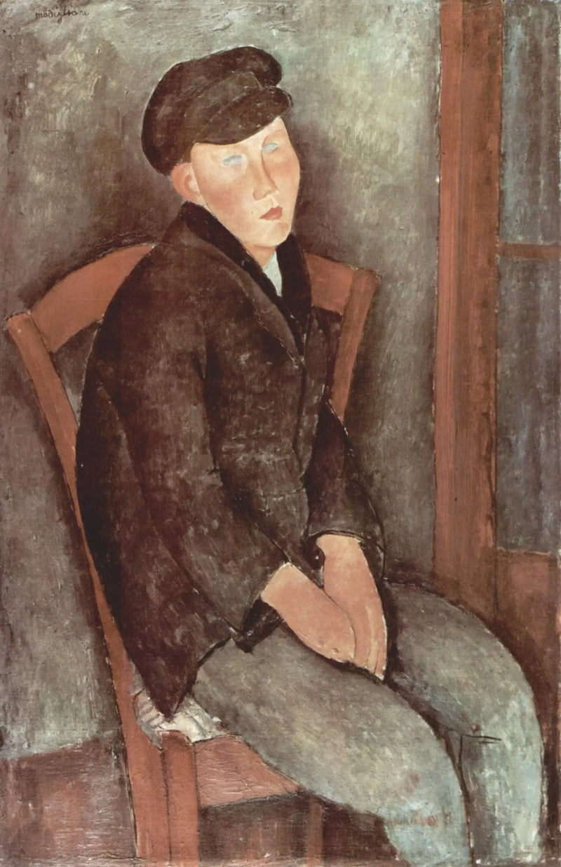 Menino sentado com um boné - Amedeo Modigliani