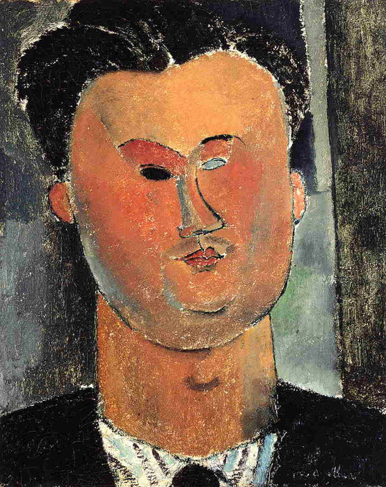 Reproduction du tableau « Portrait de Pierre Reverdy - Amedeo Modigliani » par Alpha Reproduction en peinture à l’huile