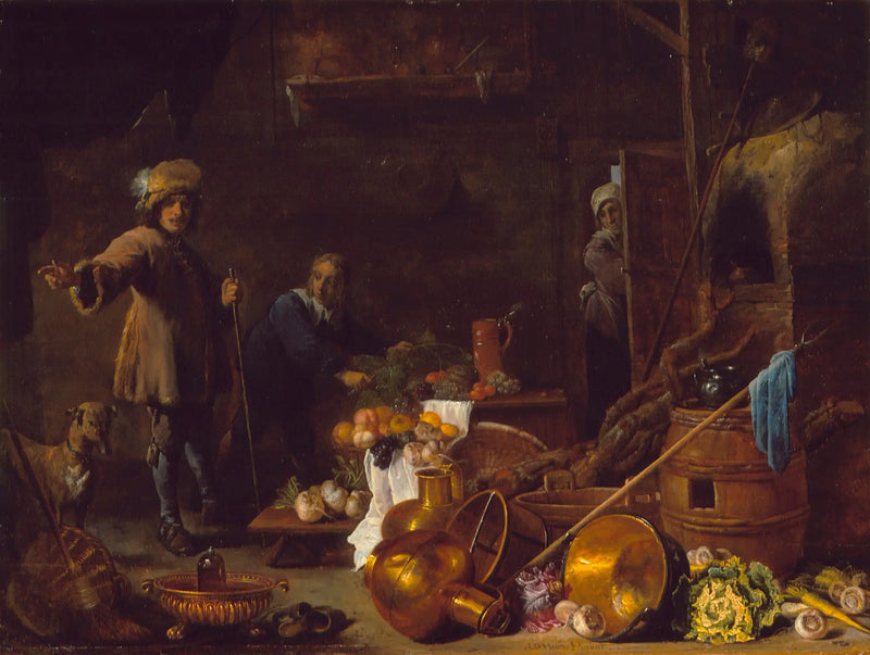 Interior da cozinha - David Teniers Júnior
