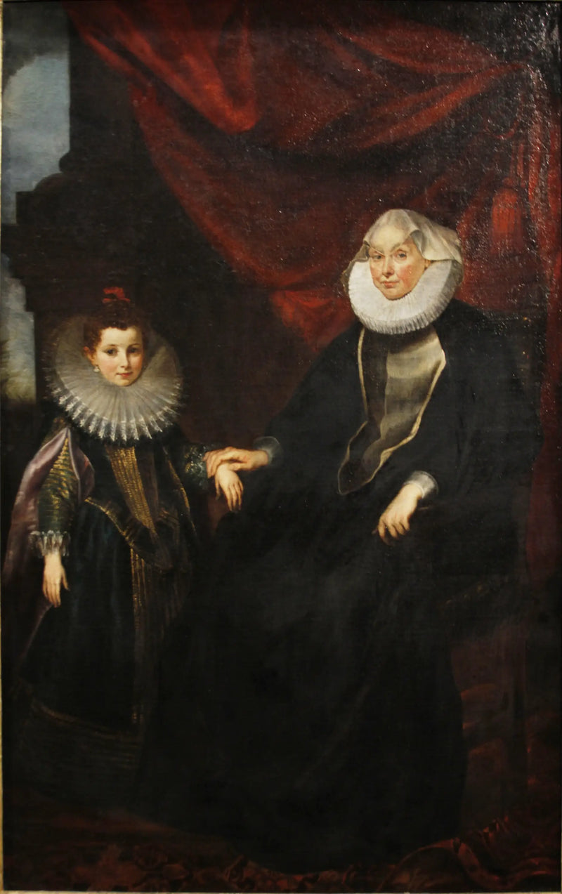 Retrato de Bianca Spinola Imperiale (1554-1622) e sua sobrinha Maddalena Imperiale - Peter Paul Rubens