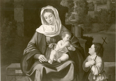 Paysage de la Vierge à l'Enfant et de saint Jean - Andrea Previtali
