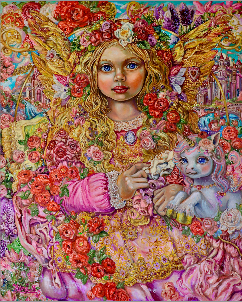 Anjo rosa e lavanda para maio e junho - Yumi Sugai