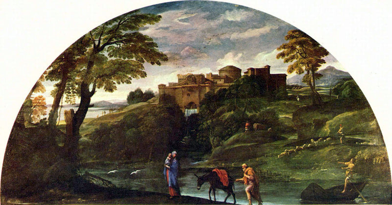 Paisagem com a Fuga para o Egito - Annibale Carracci