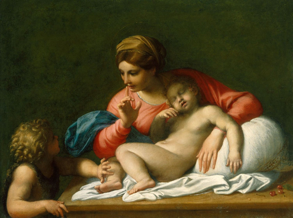 La Vierge à l’Enfant endormi avec le jeune saint Jean-Baptiste (« Il Silenzio ») - Annibale Carracci - Alpha