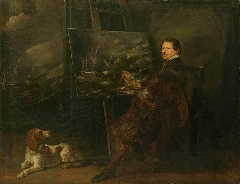 Retrato do pintor Andries van Eertvelt - Antoine van Dyck