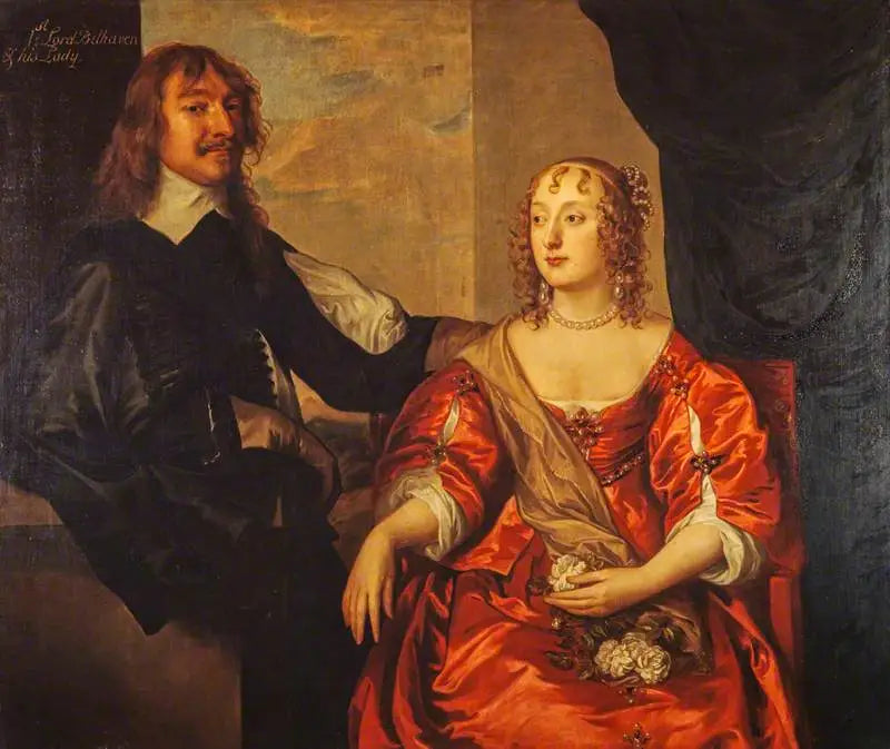 John Hamilton, 1º barão de Belhaven, falecido em 1679. Royalista (com sua esposa, Margaret Hamilton) - Antoine van Dyck