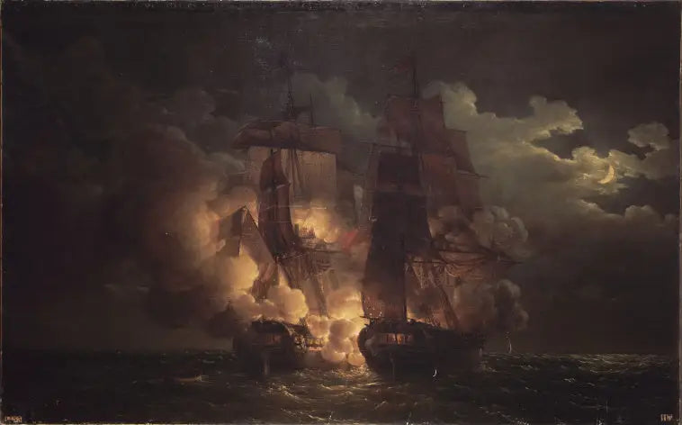 Combate naval à vista das Ilhas de Loz, 7 de fevereiro de 1813 - Louis-Philippe Crépin