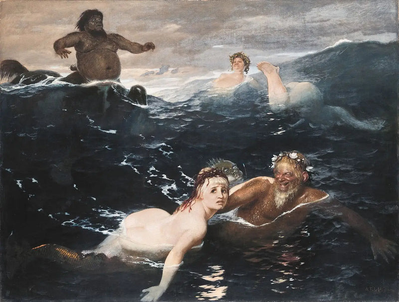 No jogo das Ondas - Arnold Böcklin