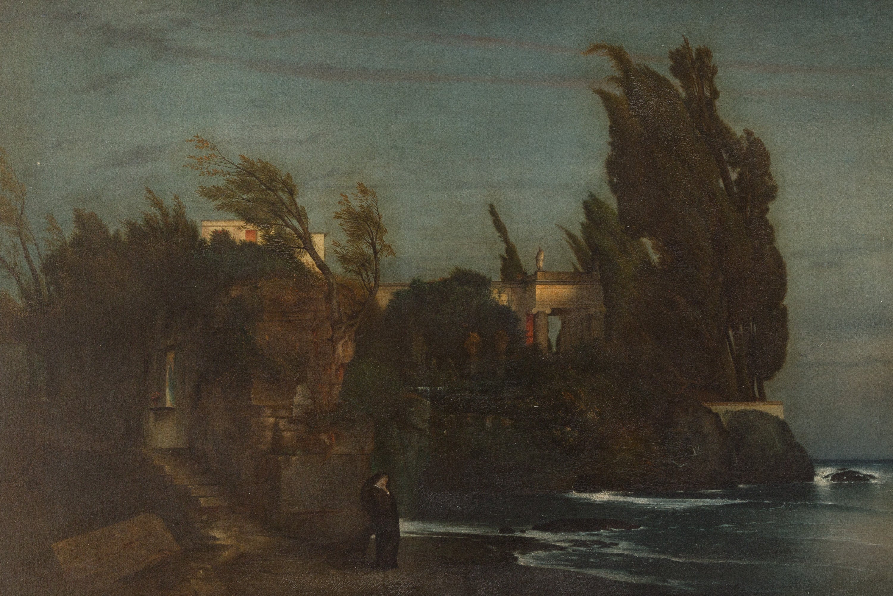 Villa en bord de mer - Arnold Böcklin
