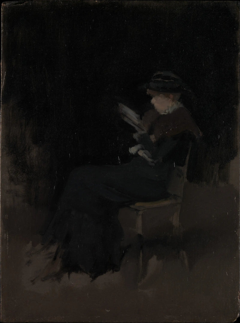 Arranjo em preto: Menina lendo - James Abbott McNeill Whistler