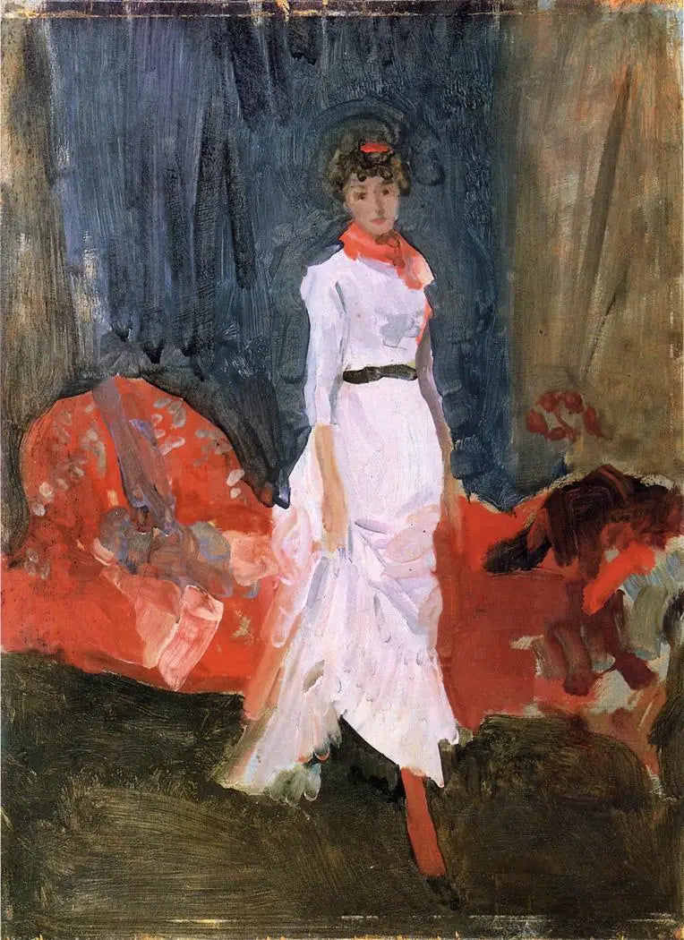 Reproduction du tableau « Arrangement en rose, rouge et violet - James Abbott McNeill Whistler » par Alpha Reproduction en peinture à l’huile