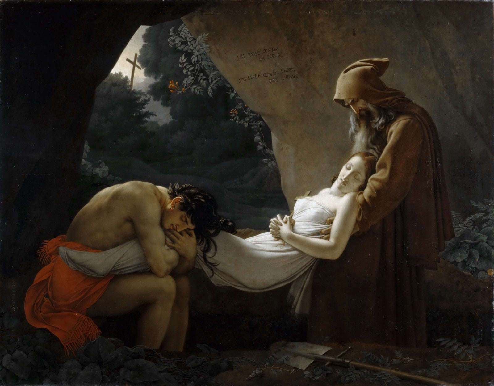 A sepultura de Atala - Anne-Louis Girodet