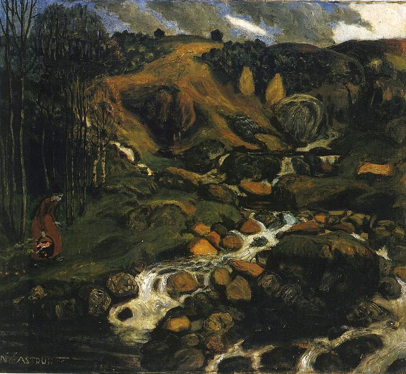 La Chaleur entre dans la terre, Nikolai Astrup, 1914, peinture à l’huile