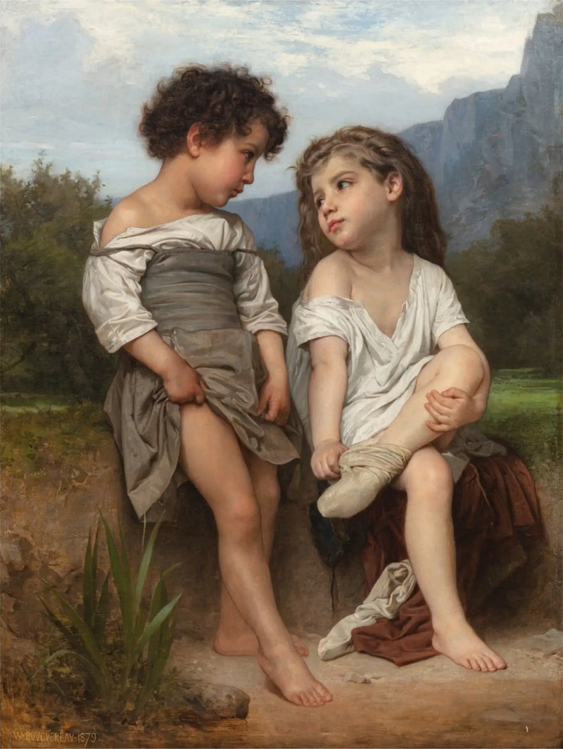 À beira do riacho. - Bouguereau