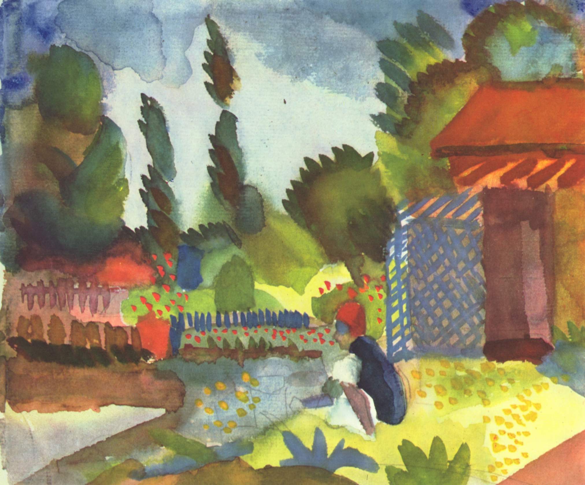 Reproduction du tableau « Q130751544 - August Macke » par Alpha Reproduction en peinture à l’huile