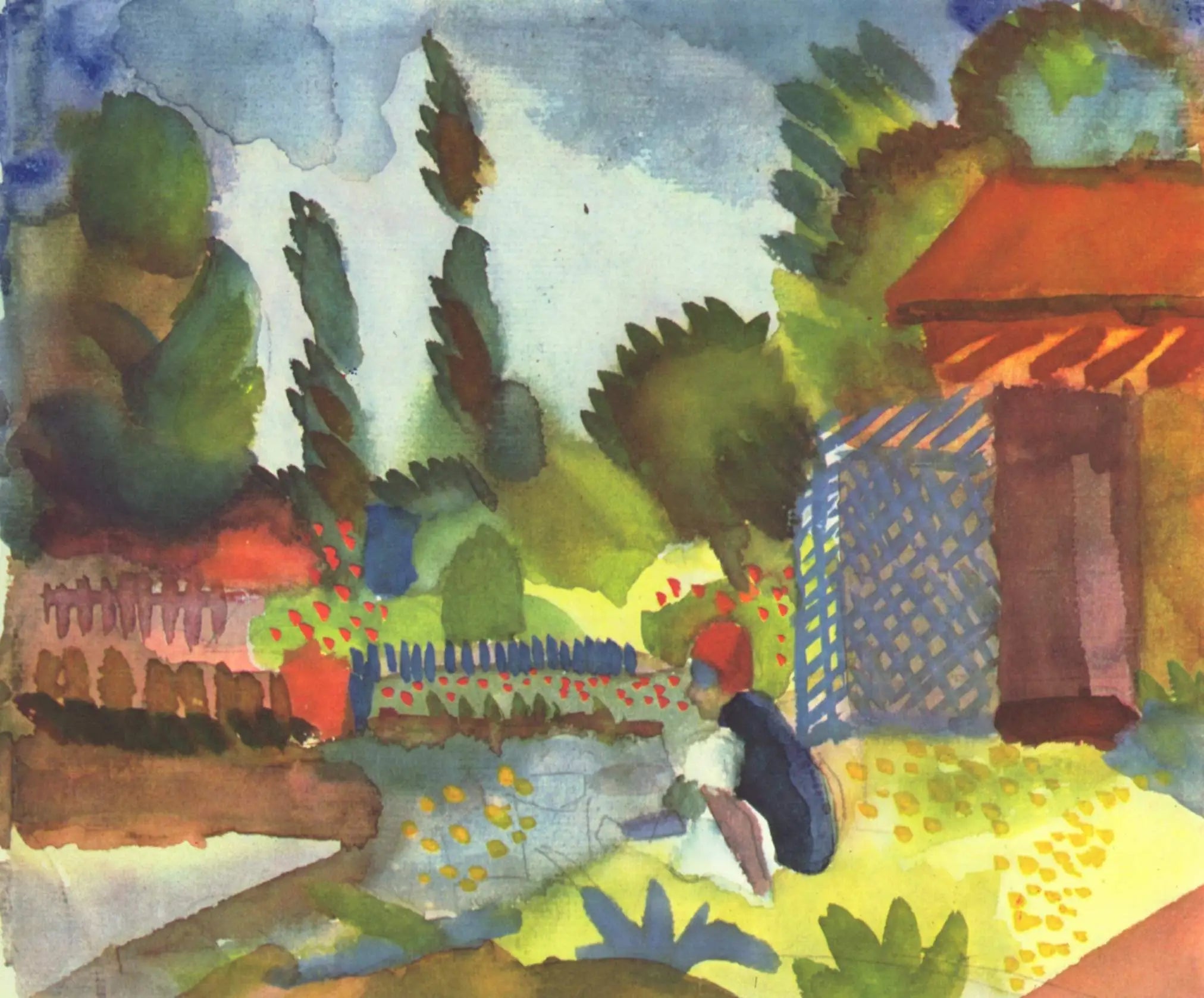 Reproduction du tableau « Q130751544 - August Macke » par Alpha Reproduction en peinture à l’huile