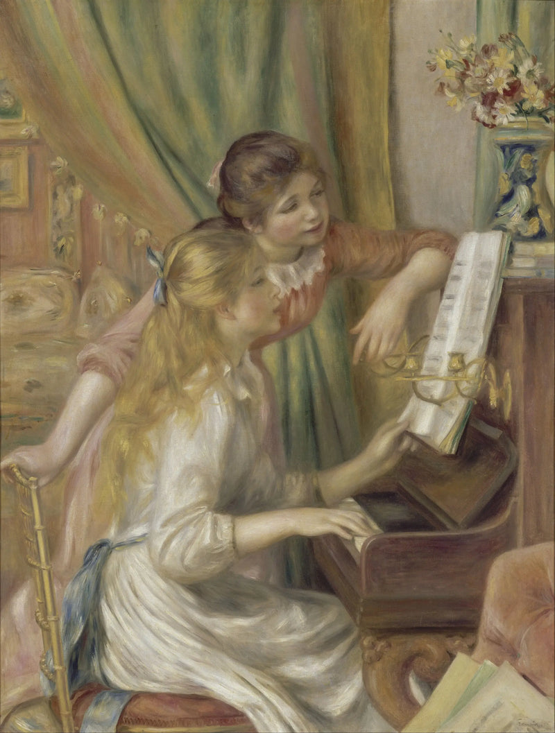 Meninas ao piano - Pierre-Auguste Renoir