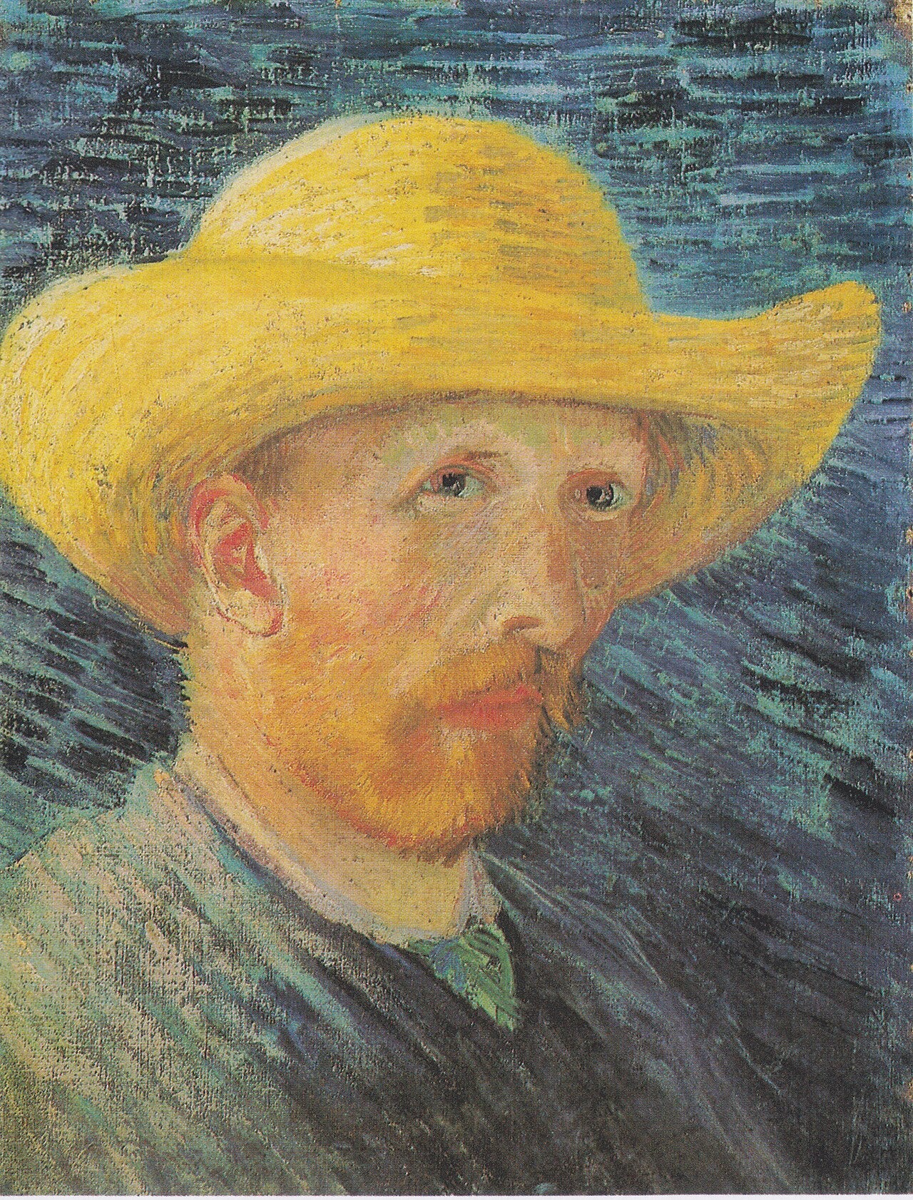 🌻 Autorretrato com chapéu de palha – Vincent van Gogh (1887)