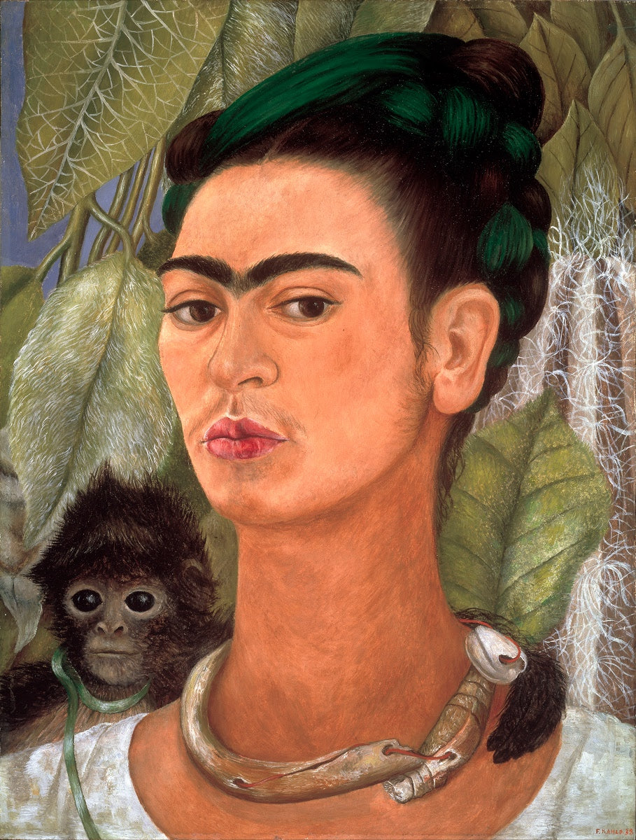 Autorretrato com macaco – Frida Kahlo (1940)
