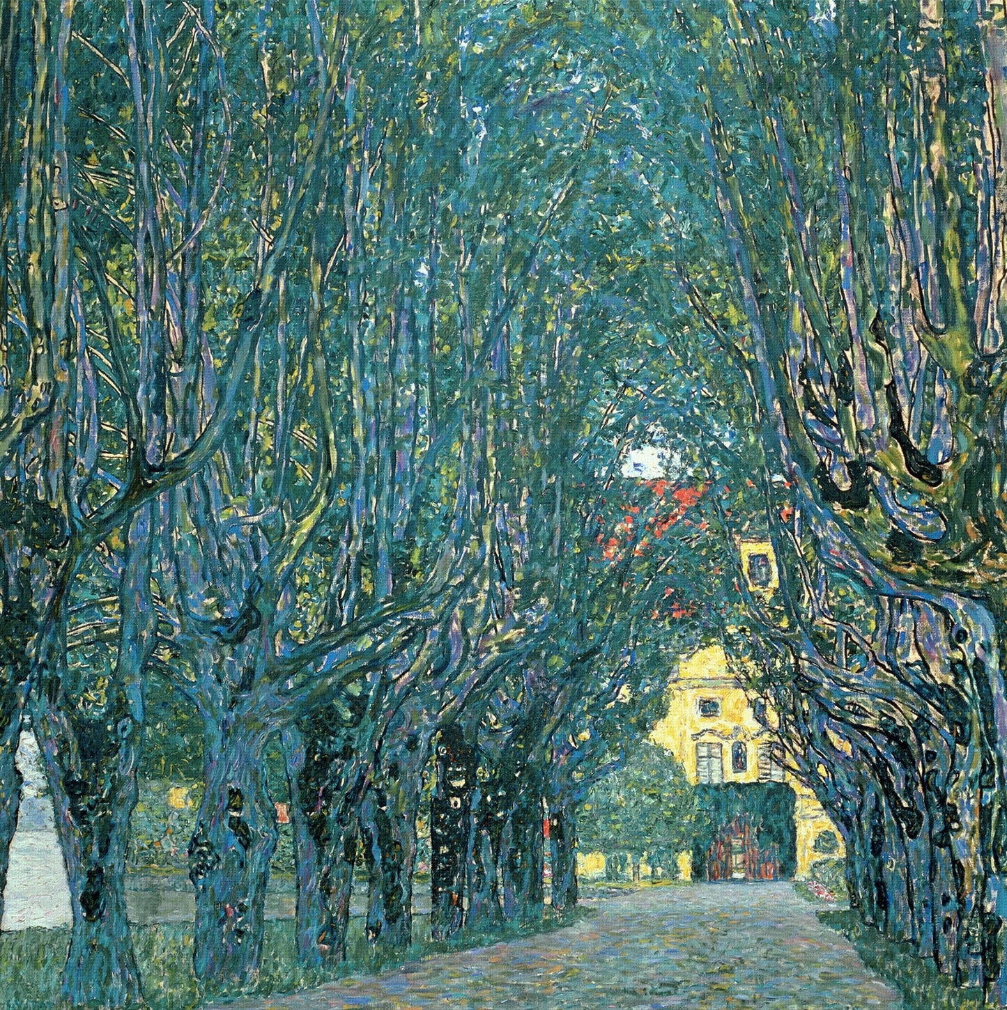 🌳✨ Avenida no parque do Schloss Kammer – Gustav Klimt (1912)