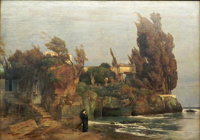 Villa à beira-mar, versão II - Arnold Böcklin