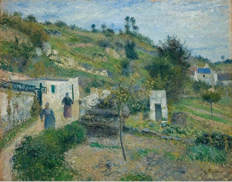 Os morros de Auvers - Camille Pissarro