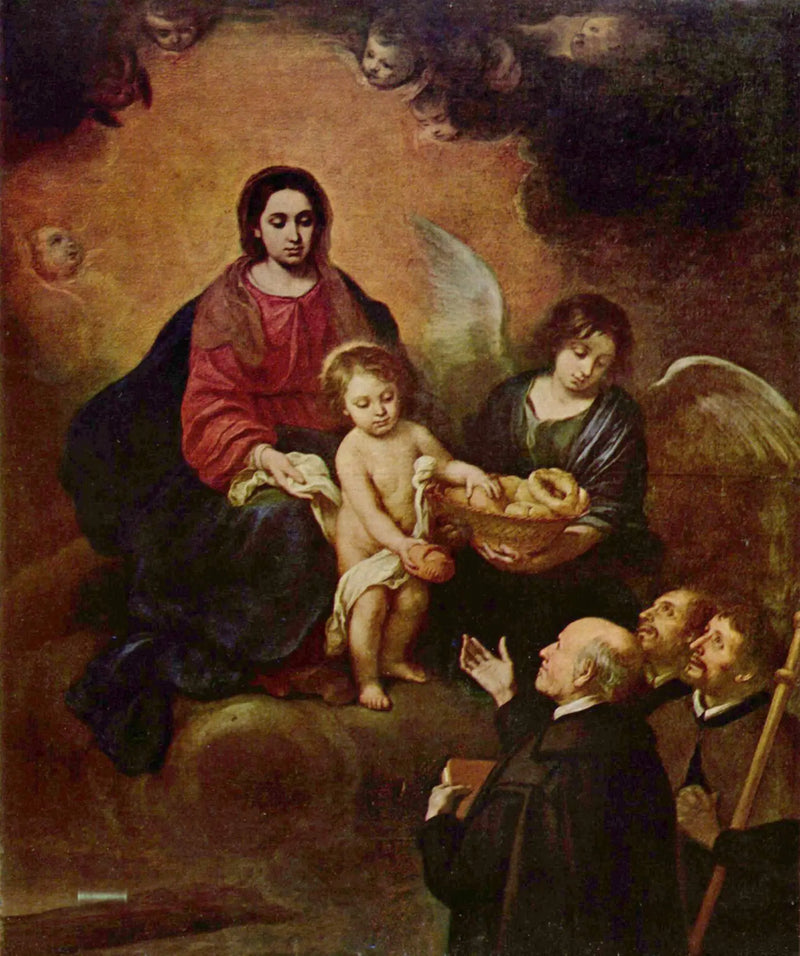O Menino Jesus distribuindo pão aos peregrinos - Bartolomé Esteban Murillo