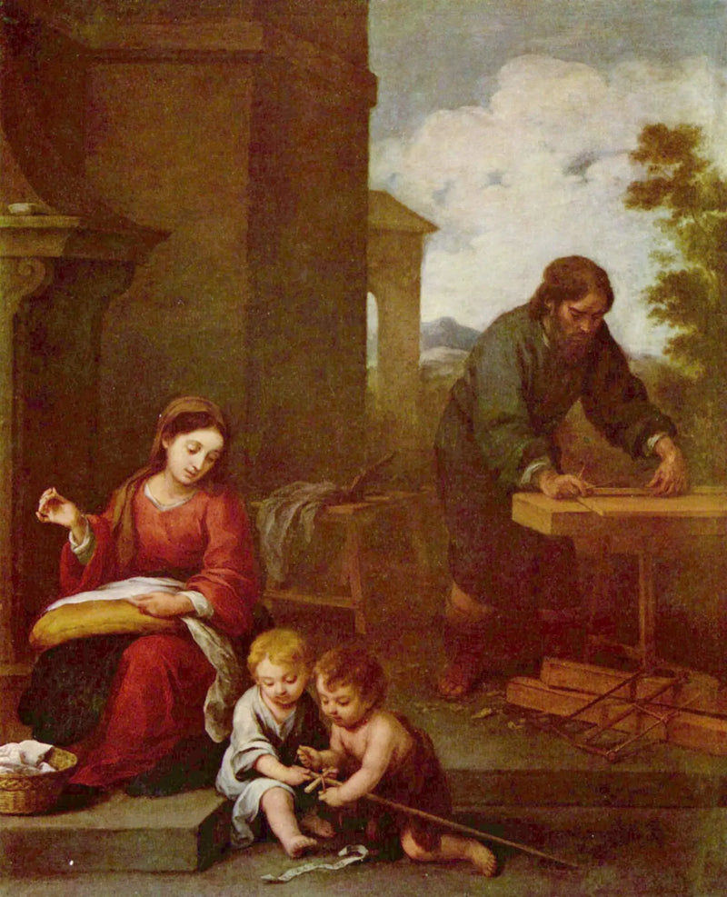Santa Família com São João Batista - Bartolomé Esteban Murillo
