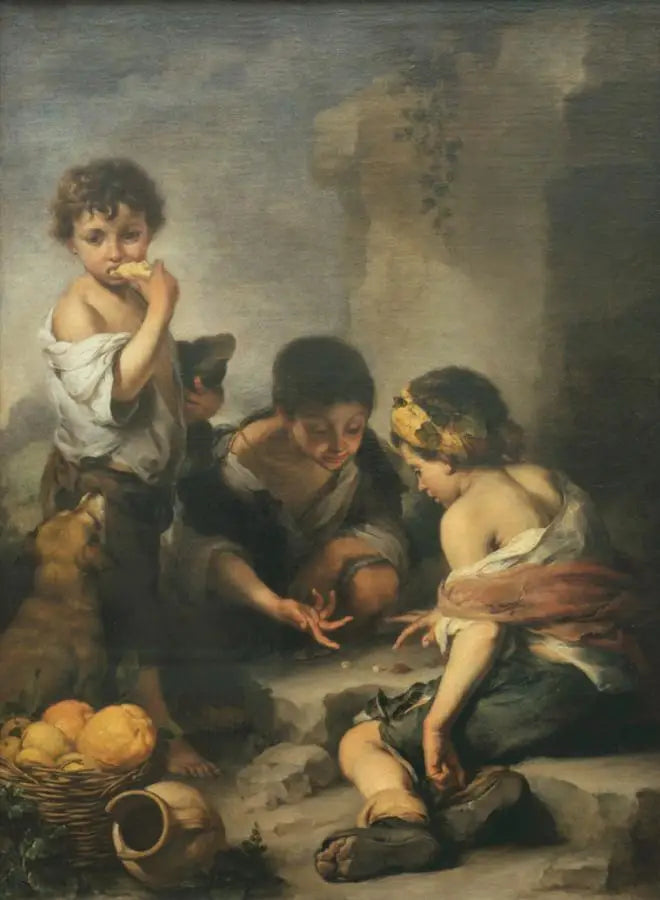 Jovens rapazes jogando dados - Bartolomé Esteban Murillo