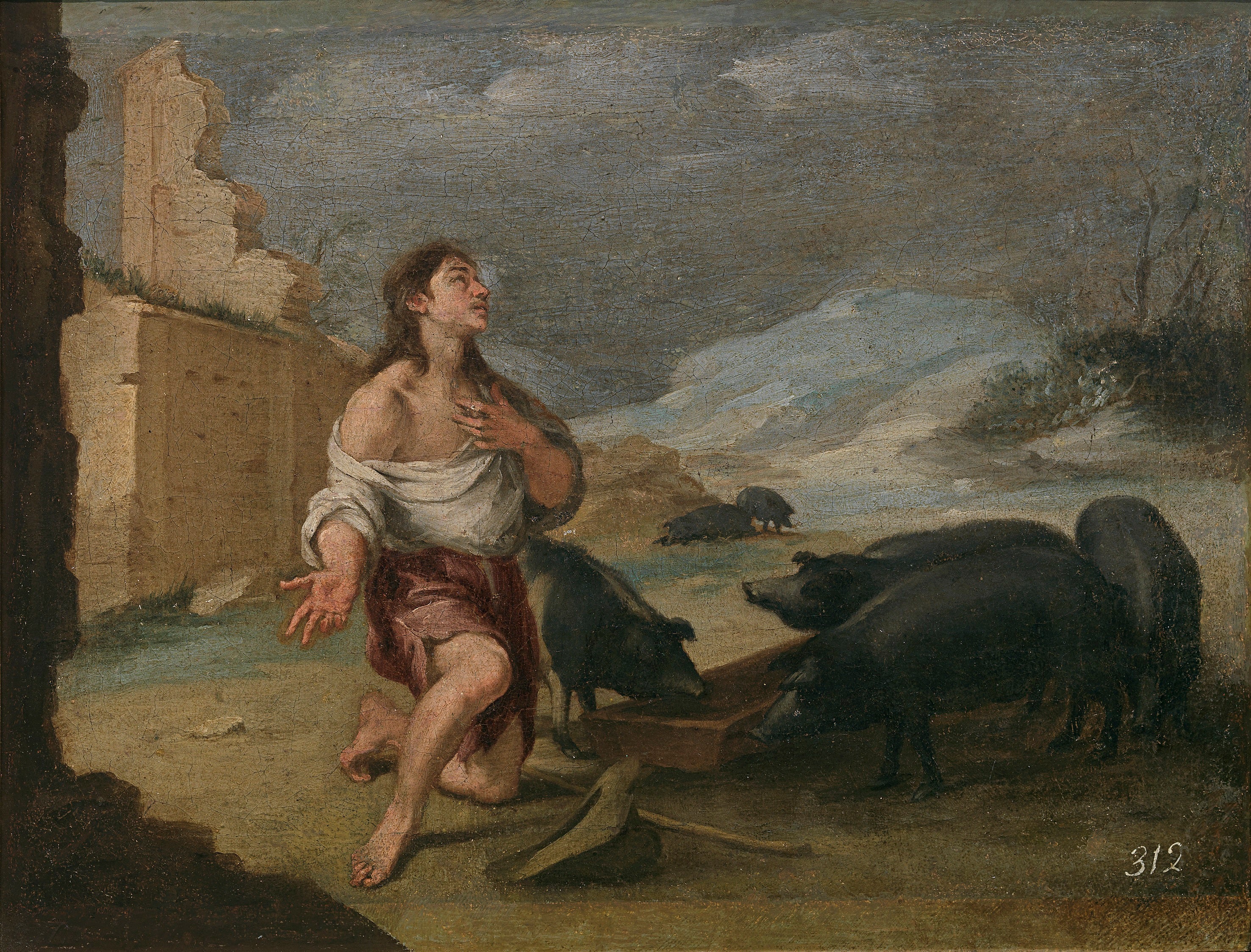 Le fils prodigue parmi les cochons - Bartolomé Esteban Murillo