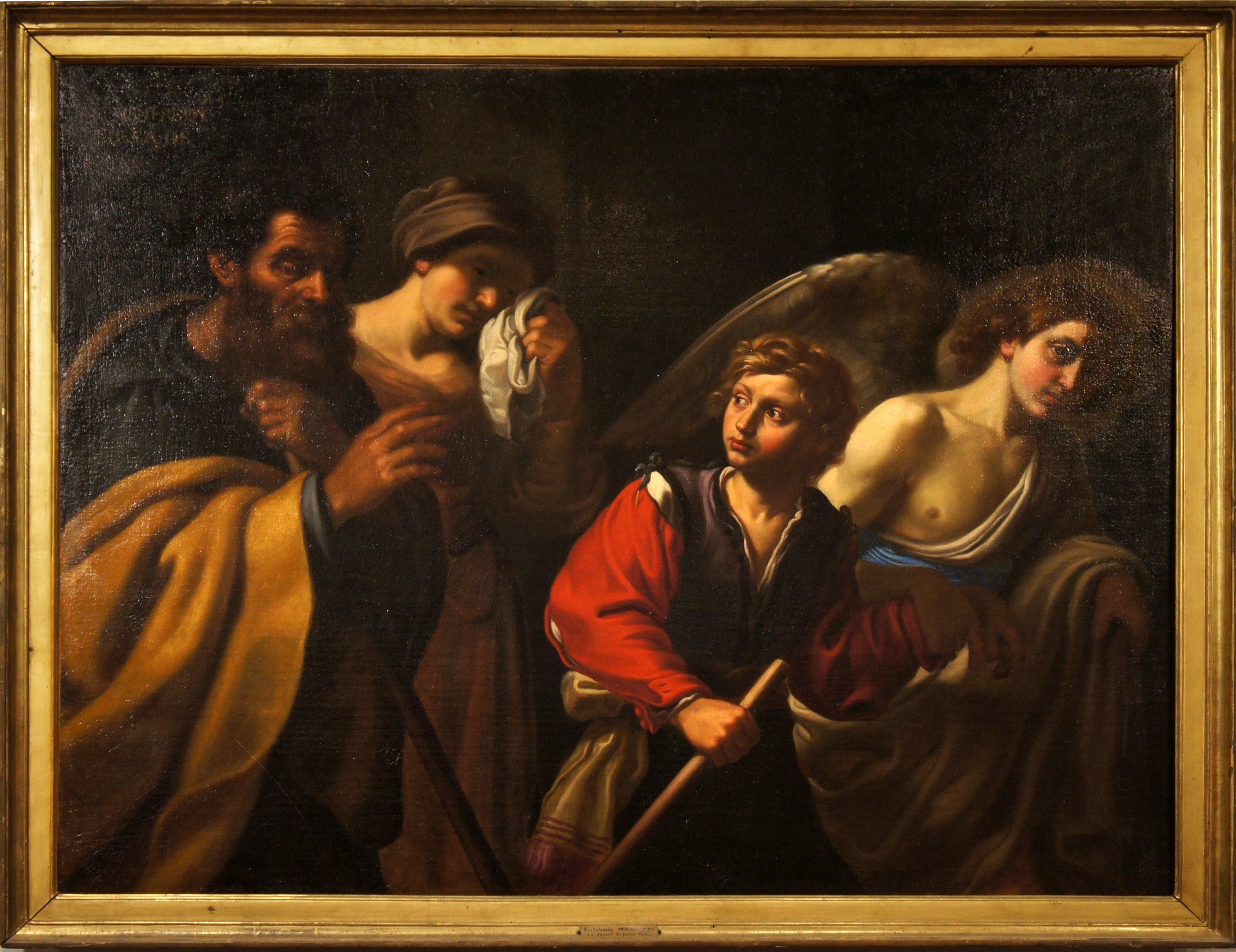 Le départ du jeune Tobie - Bartolomeo Manfredi