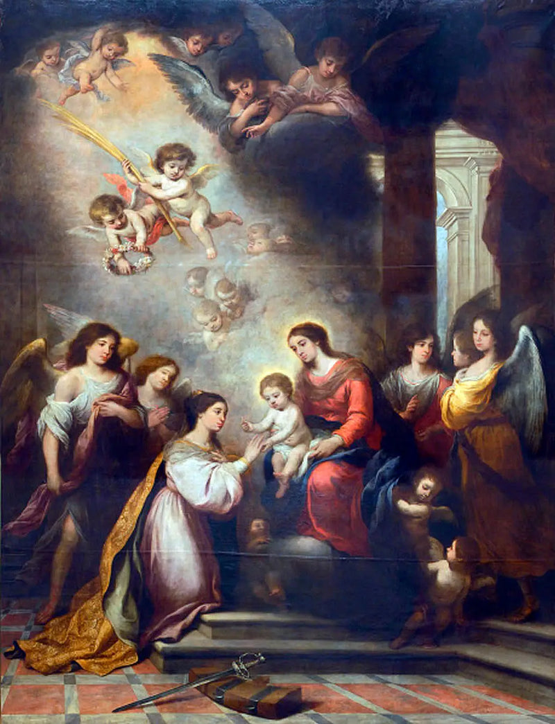 O Casamento Místico de Santa Catarina - Bartolomé Esteban Murillo
